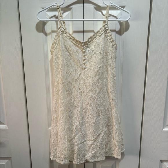 FOREVER 21 Women’s Floral Lace Adjustable Spaghetti Strap Dress - white, size S - Picture 2 of 7